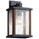 100W 1-Light 12-3/4 in. Outdoor Wall Sconce in Black