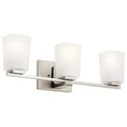 75W 3-Light Medium E-26 Vanity Fixture in Brushed Nickel