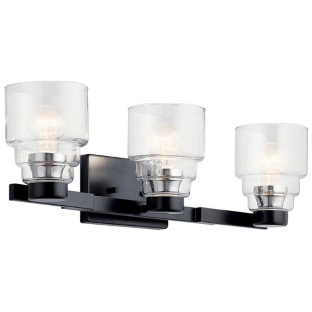 Kichler Lighting Black 75W 3-Light Medium E-26 Vanity Fixture 
