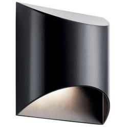 10W 1-Light 7-1/2 in. Outdoor Wall Sconce in Black