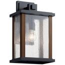 150W 1-Light 17 in. Outdoor Wall Sconce in Black