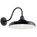 150W 1-Light 16-1/4 in. Outdoor Wall Sconce in Black