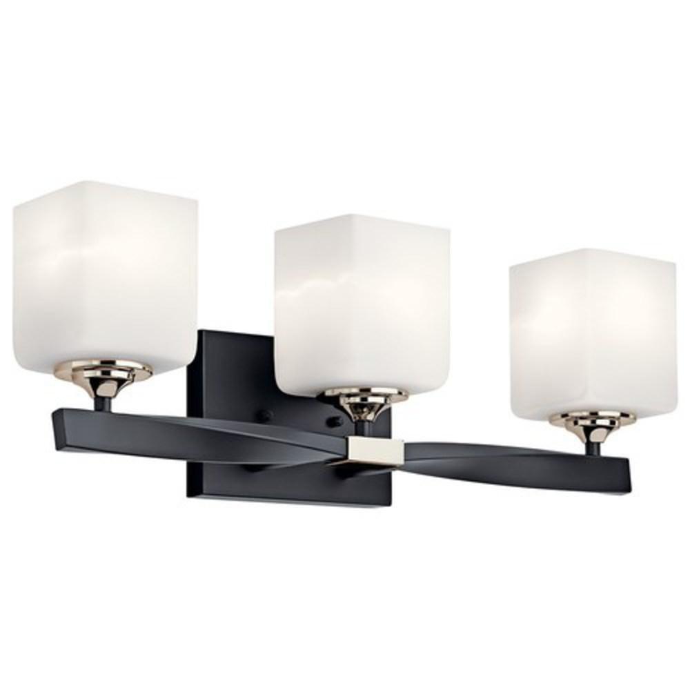 Kichler Lighting Black 75W 3-Light Medium E-26 Vanity Fixture 