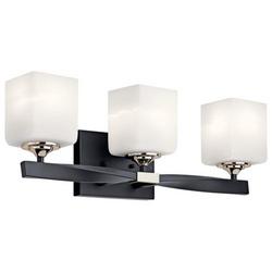75W 3-Light Medium E-26 Vanity Fixture in Black