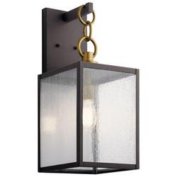 150W 1-Light 21-3/4 in. Outdoor Wall Sconce in Weathered Zinc