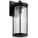 100W 1-Light 16 in. Outdoor Wall Sconce in Black