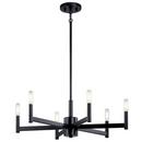 60W 6-Light Candelabra E-12 Incandescent Chandelier in Black