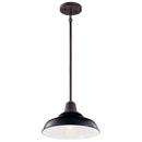 12" Convertible Pendant/Semi-Flush Ceiling Light in Black