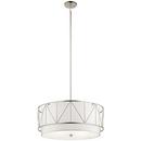 75W 1-Tier 4-Light Medium E-26 Incandescent Pendant Light in Satin Nickel