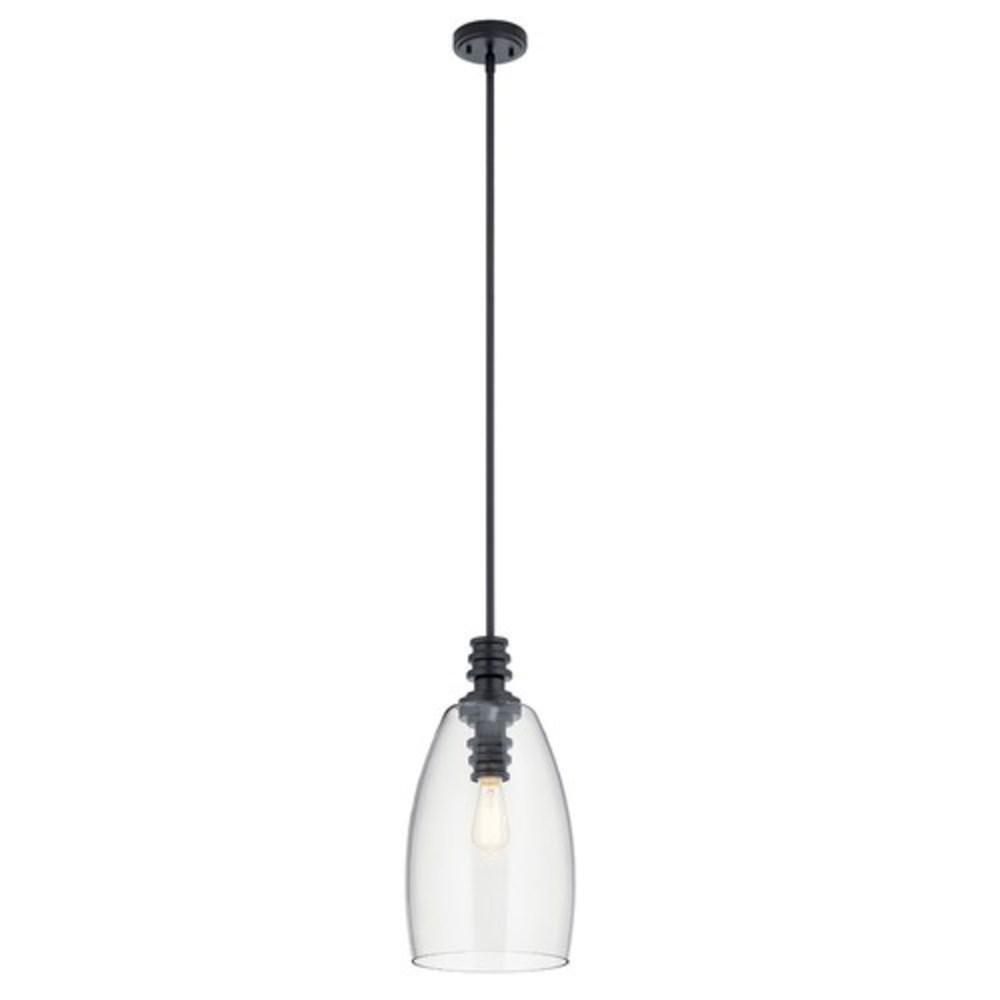 Kichler Lighting Black 75W 1-Light Medium E-26 Incandescent Pendant Light 