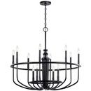 Kichler Lighting Black 34-3/4 x 105 in. 60W 2-Tier 12-Light Incandescent Chandelier 