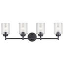75W 4-Light Medium E-26 Vanity Fixture in Black