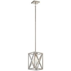 75W 1-Light Medium E-26 Incandescent Pendant Light in Distressed Antique White