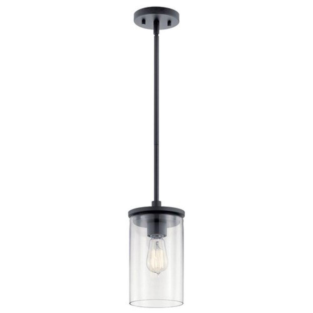Kichler Lighting Black 100W 1-Light Medium E-26 Incandescent Pendant Light 