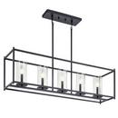 25-3/4 x 10 in. 60W 1-Tier 5-Light Incandescent Contemporary Chandelier in Black