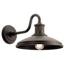 100W 1-Light 9 in. Outdoor Wall Sconce in Olde Bronze