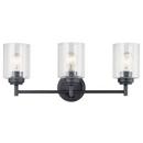 Kichler Lighting Black 75W 3-Light Medium E-26 Incandescent Vanity Fixture 