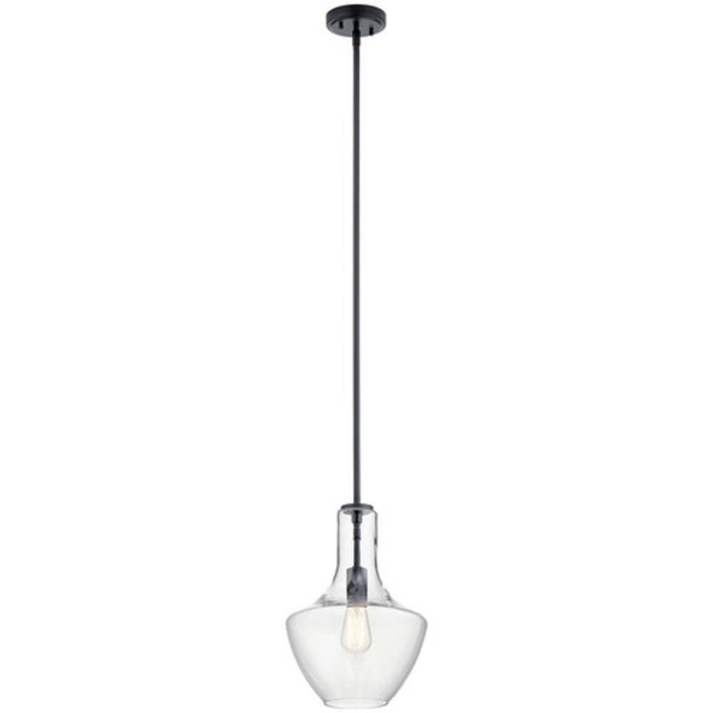 Kichler Lighting Black 100W 1-Light Medium E-26 Pendant Light 
