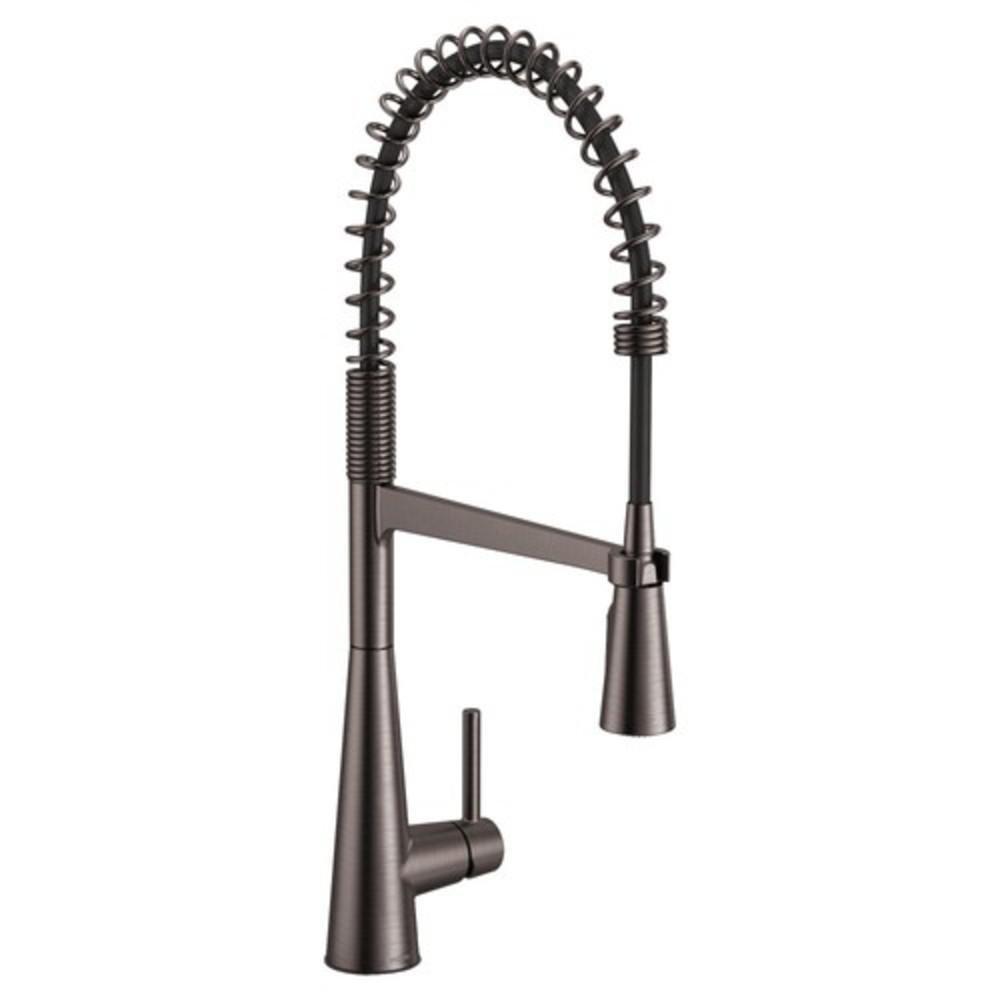 Moen Black Stainless Steel Single Handle Pull Down Kitchen Faucet 