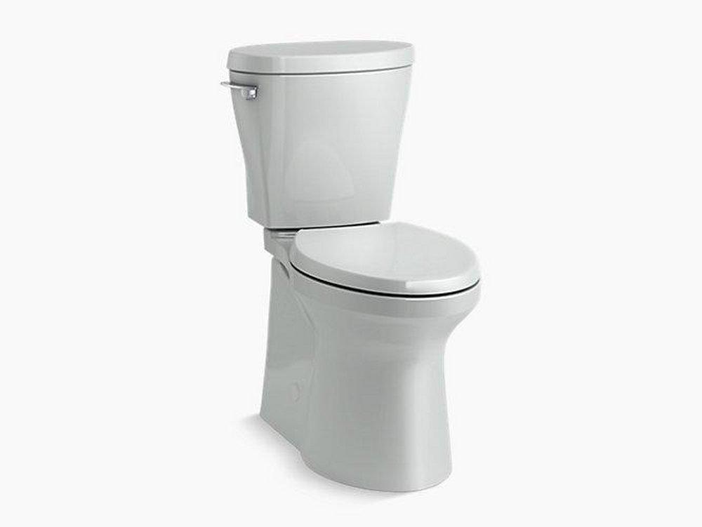 KOHLER Ice&trade; Grey 1.28 gpf Elongated Floor Mount Two Piece Toilet 