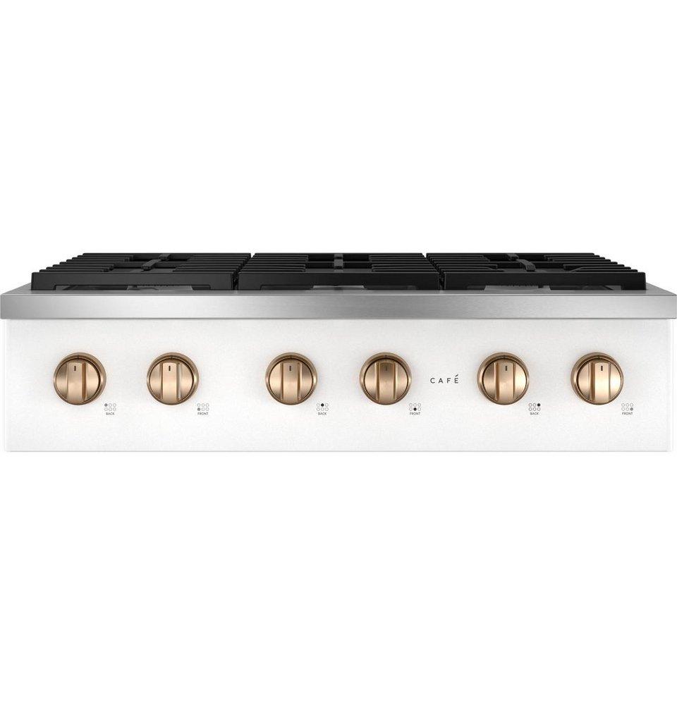 Cafe&trade; Matte White 6-Burner 21000 BTU Sealed Cooktop 