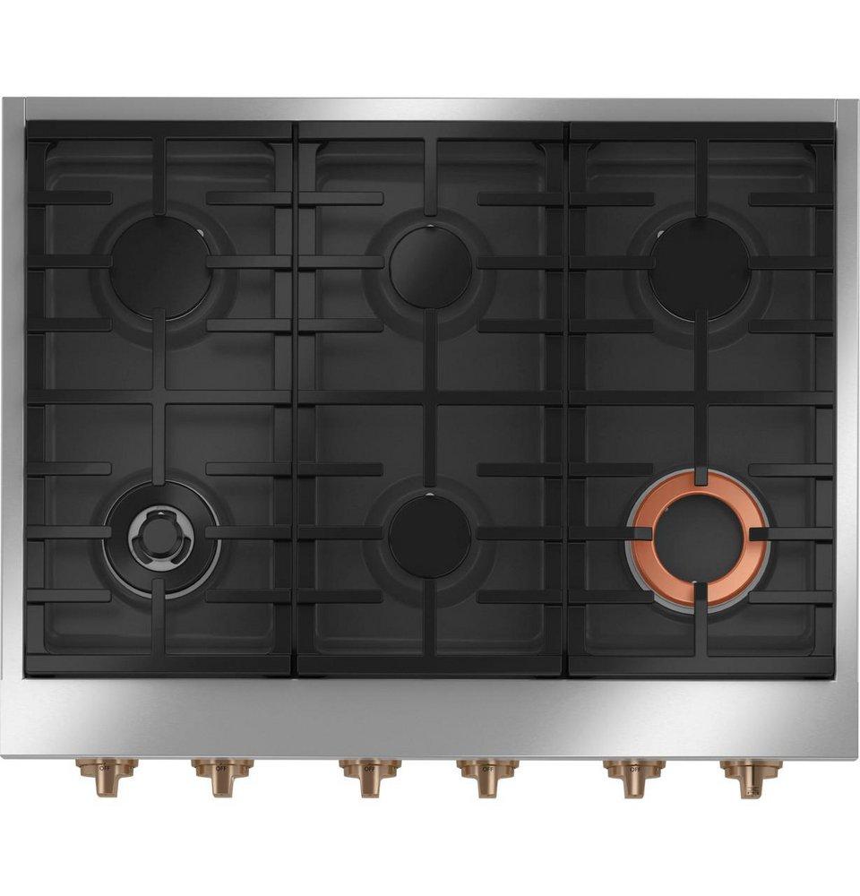 Cafe&trade; Matte White 6-Burner 21000 BTU Sealed Cooktop 