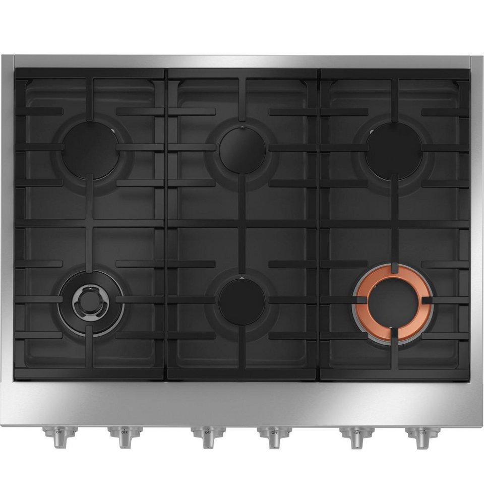 Cafe™ Stainless Steel 6-Burner 21000 BTU Sealed Cooktop 
