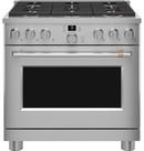 GE Caf&eacute; Stainless Steel 36 in. 6-Burner Gas Commercial-Style Freestanding Range 