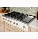 Cafe&trade; Stainless Steel/Brushed Stainless 6-Burner 6-Element 18000 BTU Sealed Cooktop 