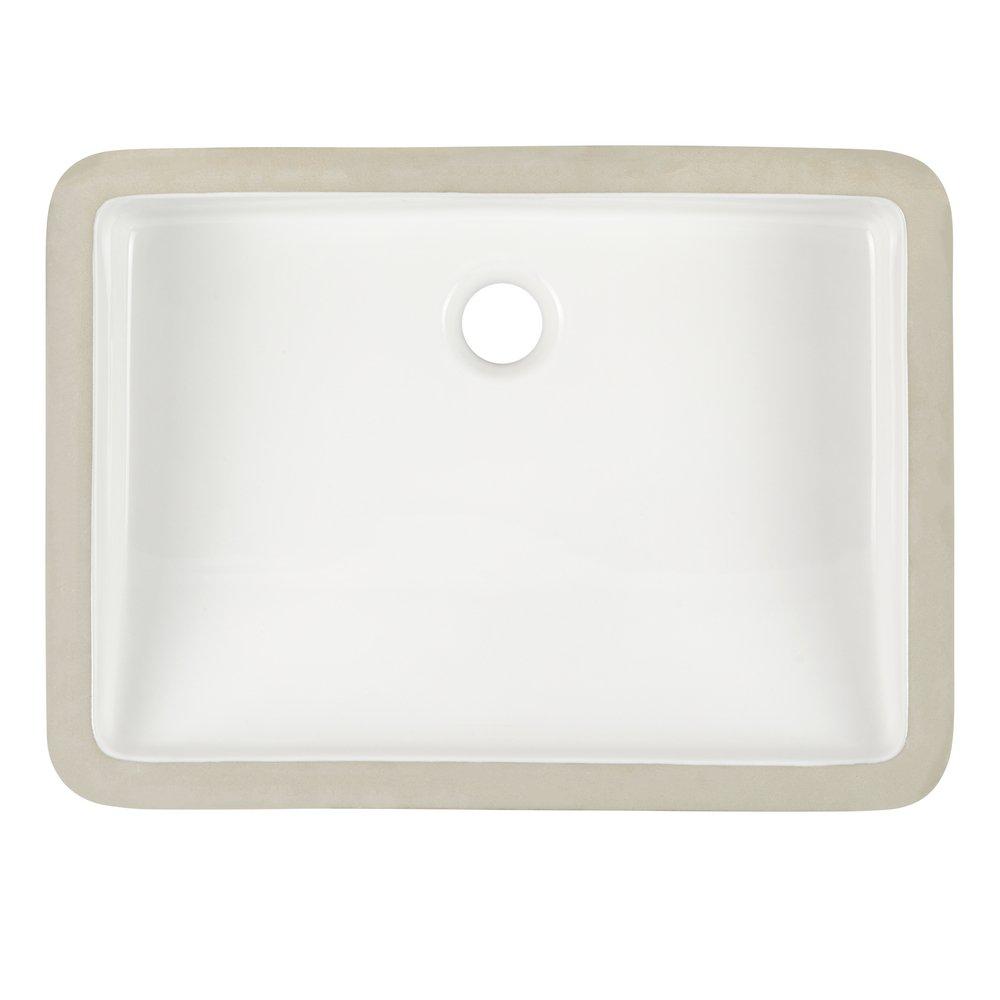 Signature Hardware White Undermount Bathroom Sink 