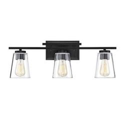 60W 3-Light Medium E-26 Vanity Fixture in Black