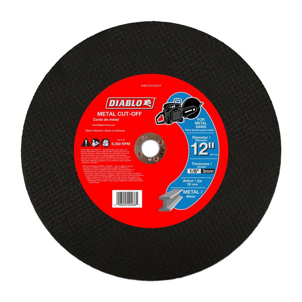 Diablo Tools Cast Iron, Heavy Duty, Metal, Sheet Metal and Stainless Steel High Speed Cut Off Disc 