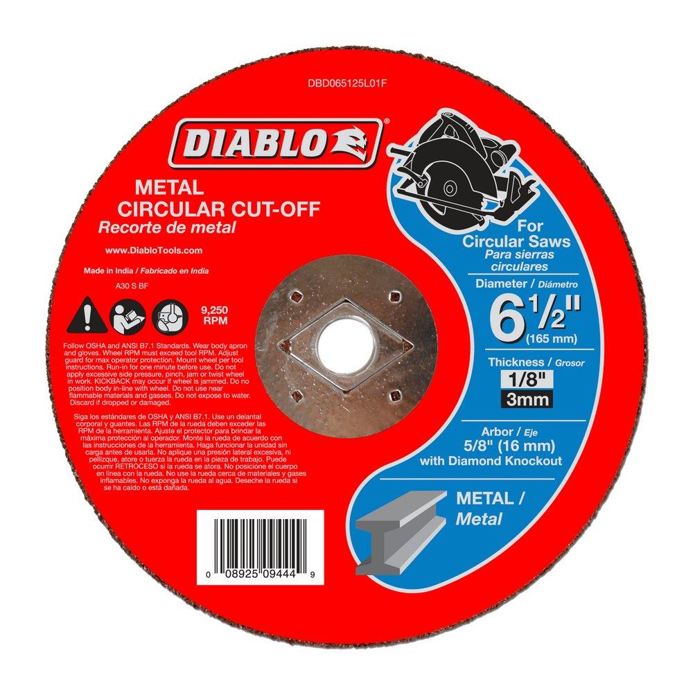 Diablo Tools Cast Iron, Medium Duty, Metal, Sheet Metal and Stainless Steel Circular Cut Off Disc 