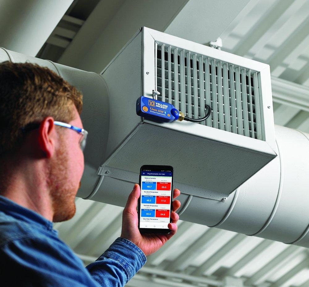 YELLOW JACKET® Wireless Temperature Clamp Humidity Kit 