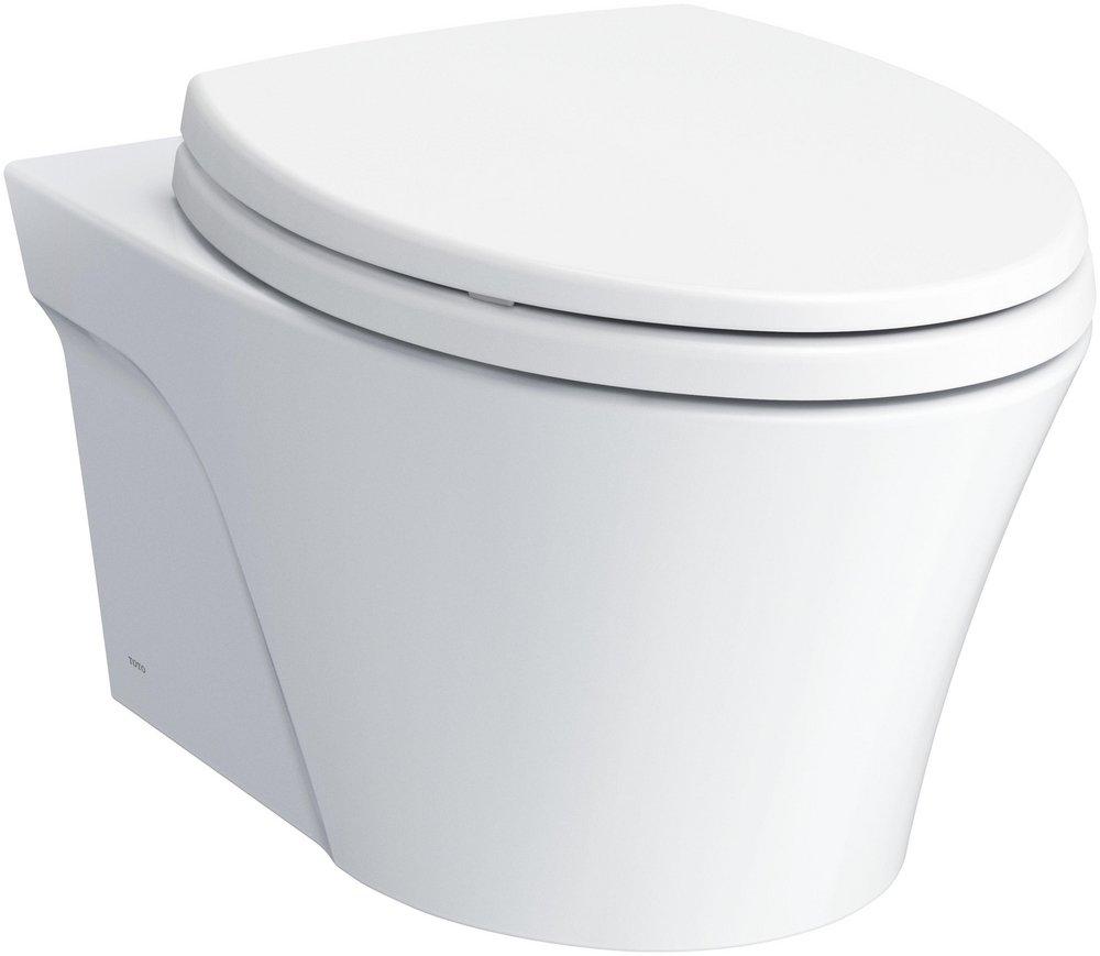 TOTO Matte Silver 1.28 gpf Elongated Wall Mount Two Piece Toilet 