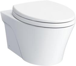 0.9/1.28 gpf Dual Flush Elongated Wall Mount Toilet in Cotton