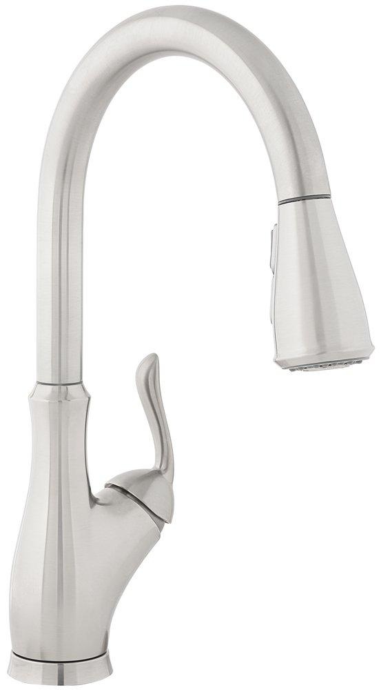 PROFLO&reg; Brushed Nickel Single Handle Pull Out Kitchen Faucet 