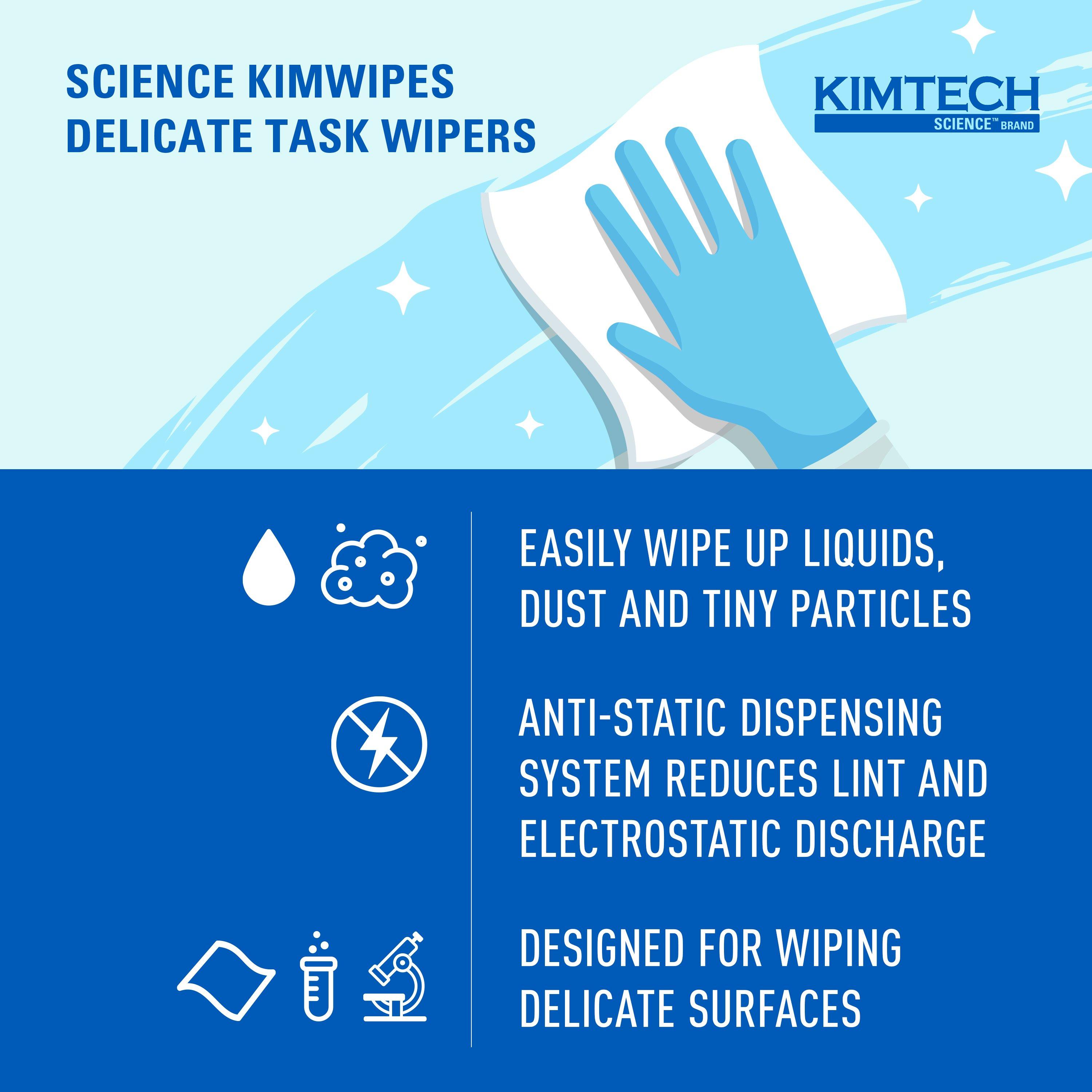 Kimtech&trade; White 4-2/5 x 8-2/5 in. Wipes 