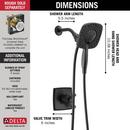 Delta Faucet Matte Black Single Handle Multi Function Shower Faucet (Trim Only) 
