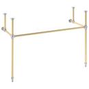 Console Leg in Polished Brass with Polished Chrome
