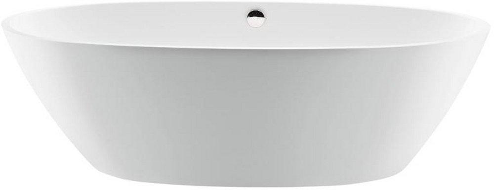 Mti Baths White Gloss 70-1/2 x 37 in. Freestanding Bathtub with Center Drain 