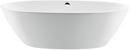 Mti Baths White Gloss 70-1/2 x 37 in. Freestanding Bathtub with Center Drain 