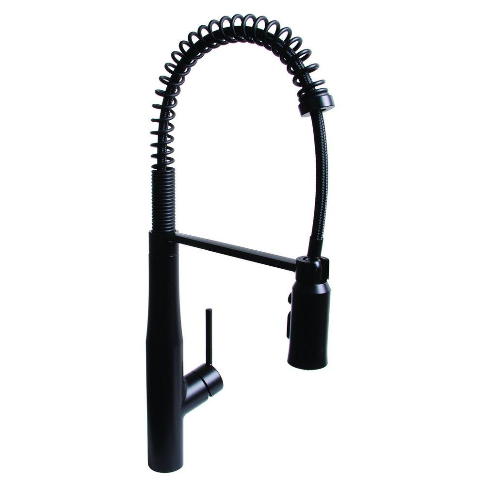 Speakman Matte Black Pull Down Single Handle Kitchen Faucet 