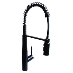 Single Handle Pull Down Kitchen Faucet in Matte Black