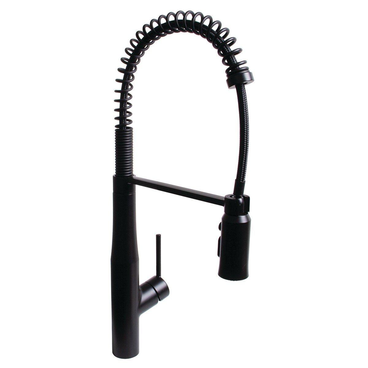 Speakman Matte Black Pull Down Single Handle Kitchen Faucet 