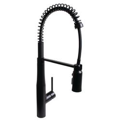 Single Handle Pull Down Kitchen Faucet in Matte Black