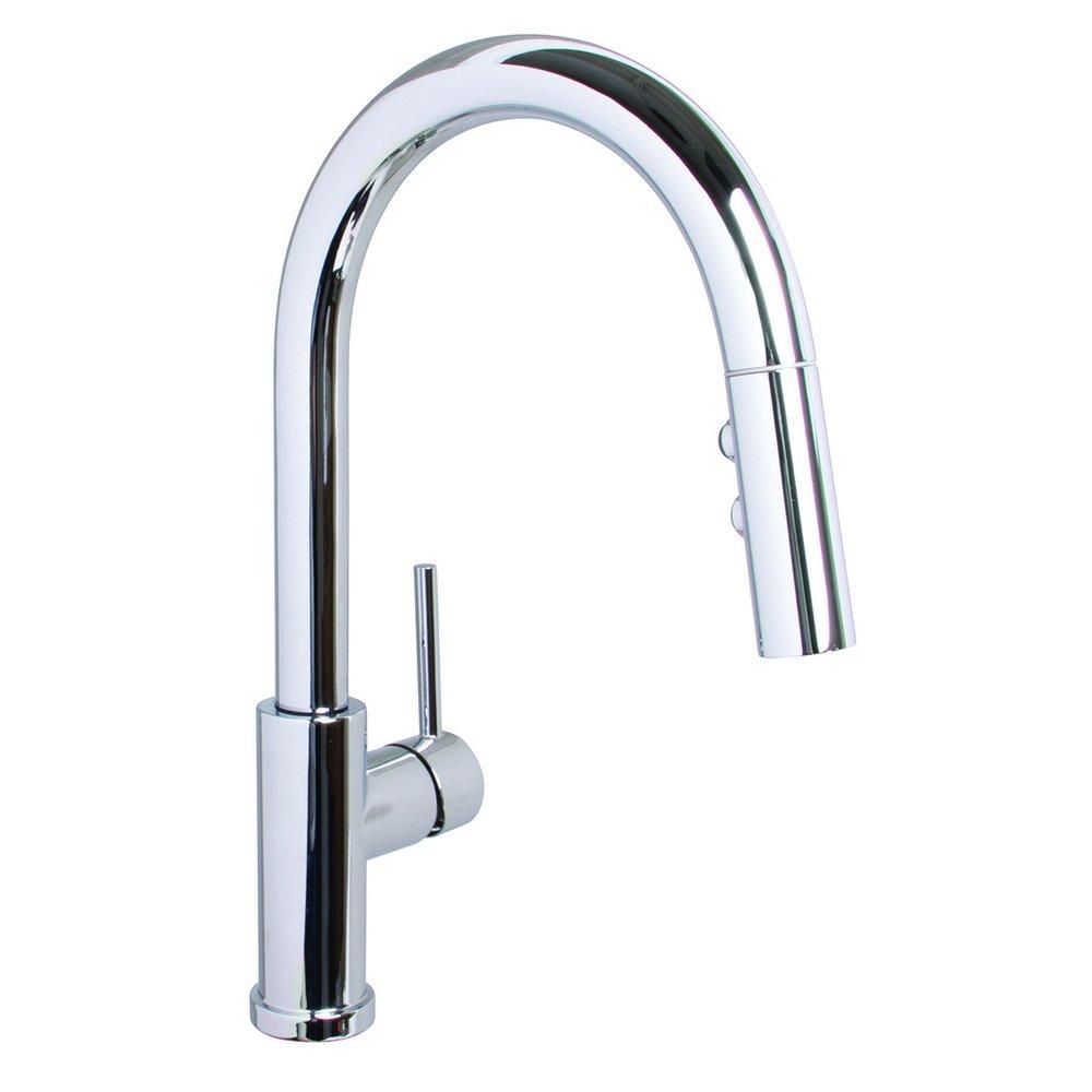 Speakman Polished Chrome Pull Down Single Handle Kitchen Faucet 