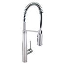 Pull Down Single Handle Kitchen Faucet in Stainless Steel