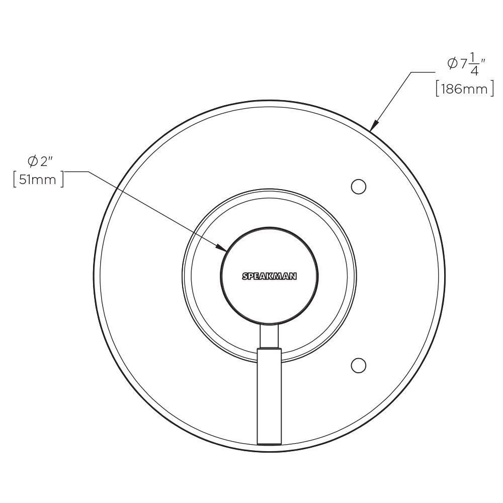 Speakman Matte Black Single Handle Bathtub & Shower Faucet (Trim Only) 
