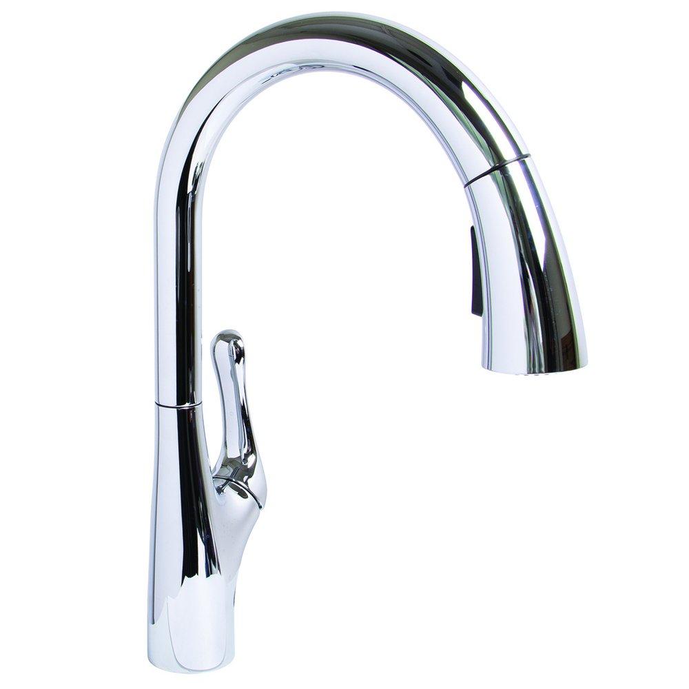 Speakman Polished Chrome Pull Down Single Handle Kitchen Faucet 